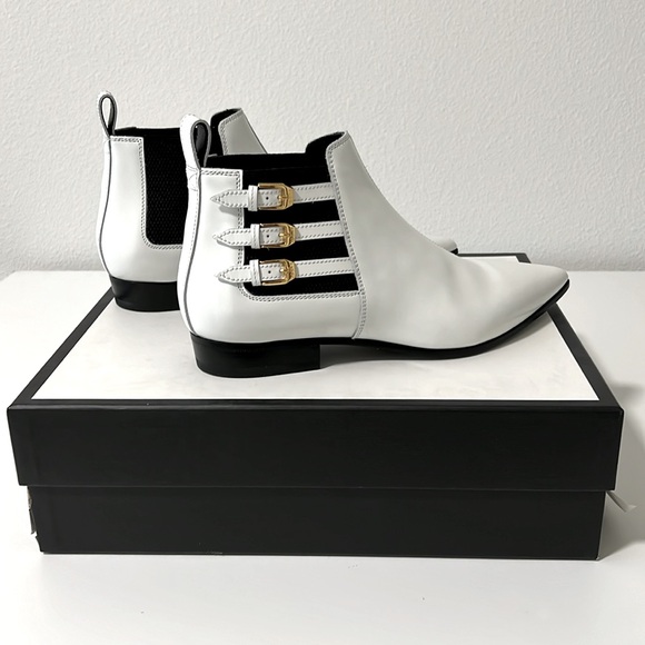 NWT NIB new GUCCI Cordovan Womens Lux Leather point Ankle Boot size 40, US 10 - Picture 9 of 16